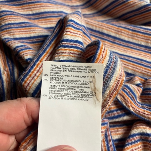 GUC Marni- Wool and Cotton Blend Striped Hoodie. Size IT 46/US 10 - Picture 5 of 8